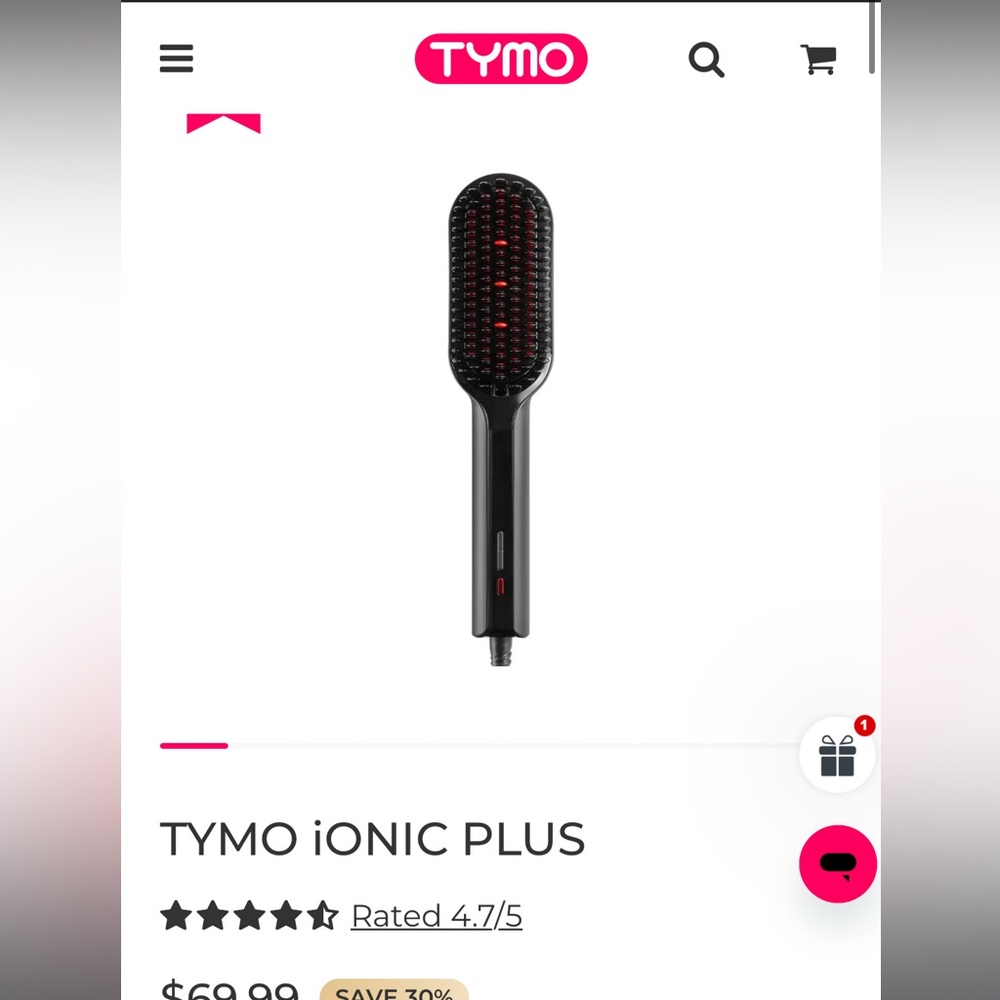 Tymo iONIC Plus Hair Straightening Brush